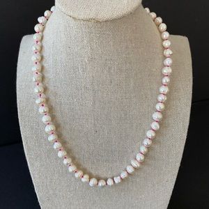 Barbie Pink Knotted Pearl Necklace